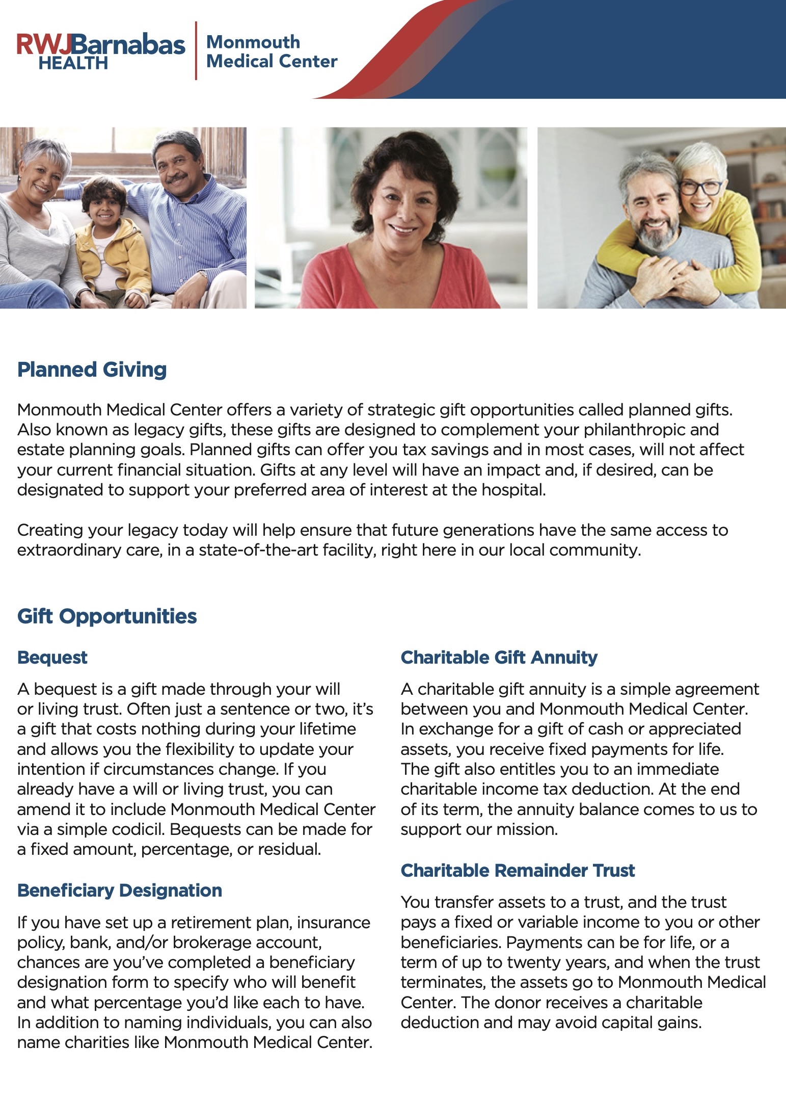 Gift Opportunities brochure